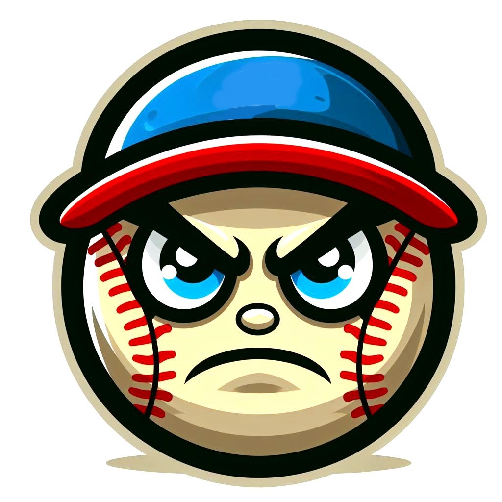 Angry Baseball Face Logo